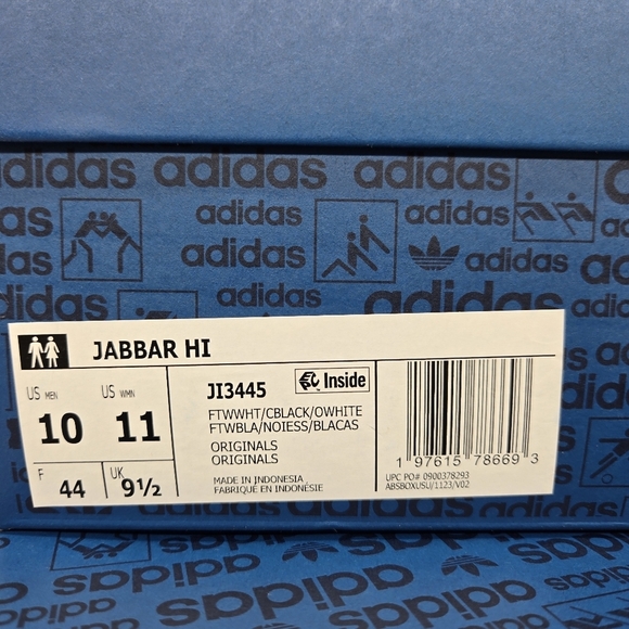 New Adidas Jabbar High \'White Black\' Men\'s Basketball Sneaker Shoes Size 10 main image 5